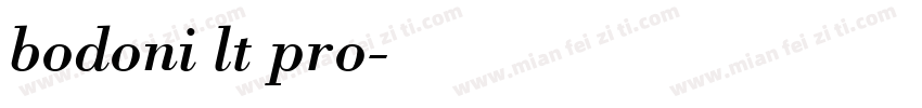bodoni lt pro字体转换